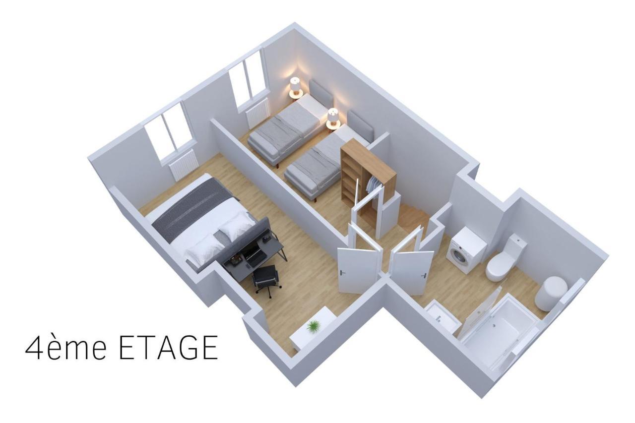 Le Double Pirou # 2 Appartements # Halte Auvergne Thiers Exteriér fotografie